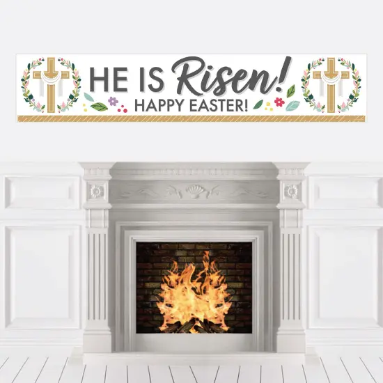 Big Dot of Happiness Religious Easter - Christian Holiday Party Decorations Party Banner {1}