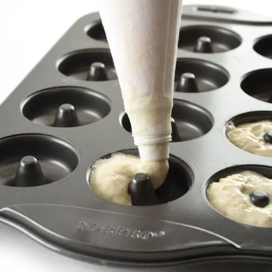 Norpro 3980 12-Count Nonstick 2" Mini Donut Baking Pan with Recipes {3}