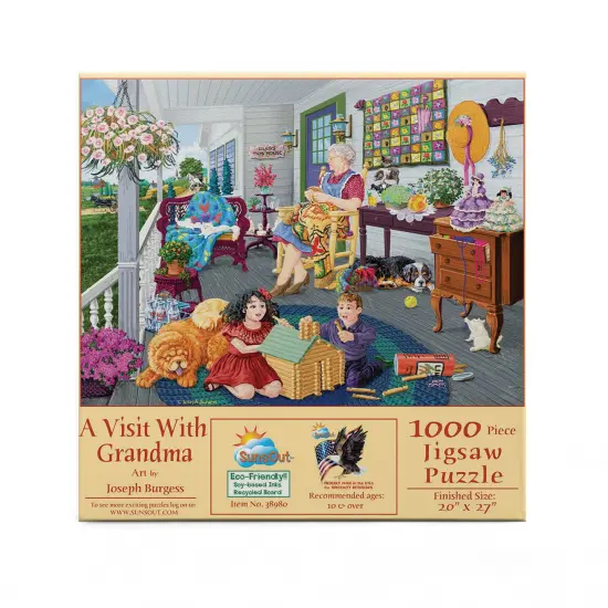 Sunsout A Visit to Grandma's 1000 pc Mothers Day Jigsaw Puzzle 38980 {4}
