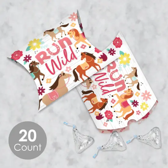 Big Dot of Happiness Run Wild Horses - Favor Gift Boxes - Pony Birthday Party Petite Pillow Boxes - Set of 20 {3}