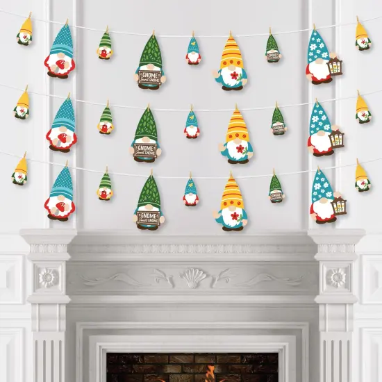 Big Dot of Happiness Garden Gnomes - Forest Gnome Party DIY Decorations - Clothespin Garland Banner - 44 Pieces {4}