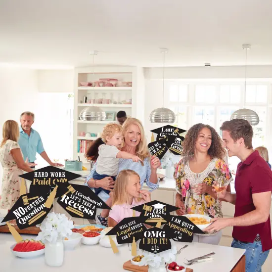 Big Dot of Happiness Hilarious Law School Grad - Future Lawyer Graduation Party Photo Booth Props or Table Toppers - 20 Count {6}