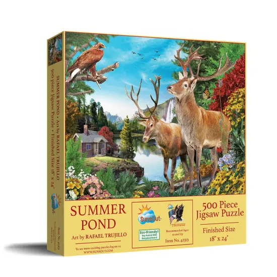 Sunsout Summer Pond 500 pc Jigsaw Puzzle 42313 {3}