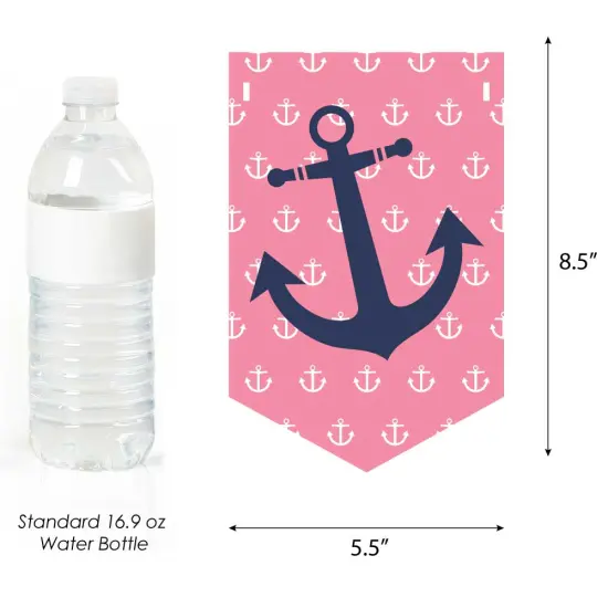 Big Dot of Happiness Ahoy - Nautical Girl - Baby Shower Bunting Banner - Anchor Party Decorations - Welcome Baby {3}