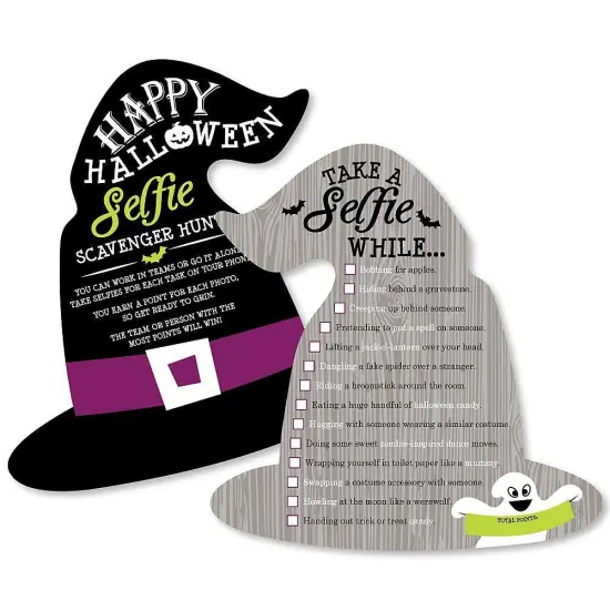 Big Dot of Happiness Happy Halloween - Selfie Scavenger Hunt - Witch Party Game - Set of 12 {1}