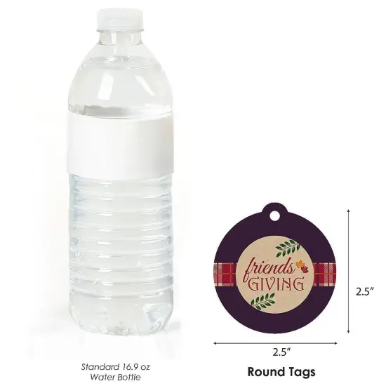 Big Dot of Happiness Friends Thanksgiving Feast - Friendsgiving Party Favor Gift Tags (Set of 20) {4}