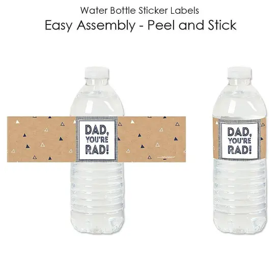 Big Dot of Happiness My Dad is Rad - Father's Day Water Bottle Sticker Labels - Set of 20 {3}