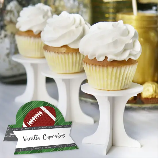 Big Dot of Happiness End Zone - Football - Baby Shower or Birthday Party Tent Buffet Card - Table Setting Name Place Cards - Set of 24 {6}