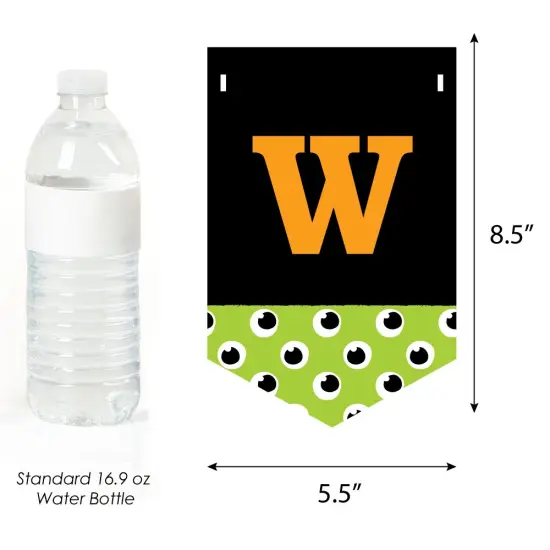 Big Dot of Happiness Monster Bash - Little Monster Baby Shower Bunting Banner - Party Decorations - Welcome Baby {4}