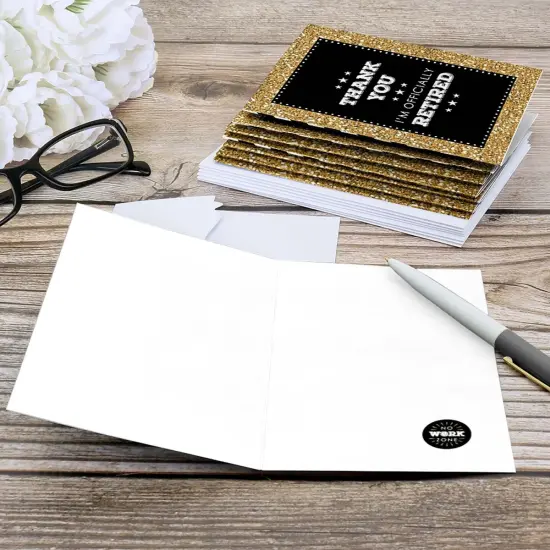 Big Dot of Happiness Happy Retirement - Retirement Party Thank You Cards (8 count) {6}