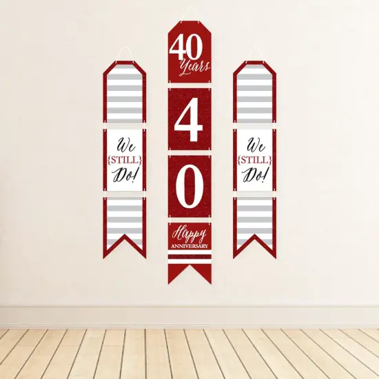 Big Dot of Happiness We Still Do - 40th Wedding Anniversary - Hanging Vertical Paper Door Banners - Party Wall Decoration Kit - Indoor Door Decor {4}