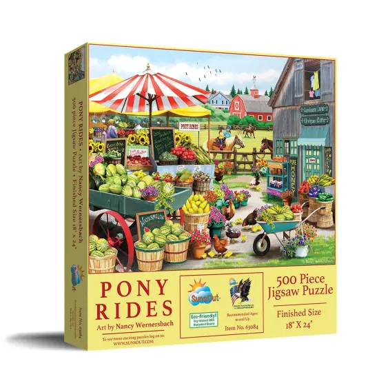 Sunsout Pony Rides 500 pc Jigsaw Puzzle 63084 {3}