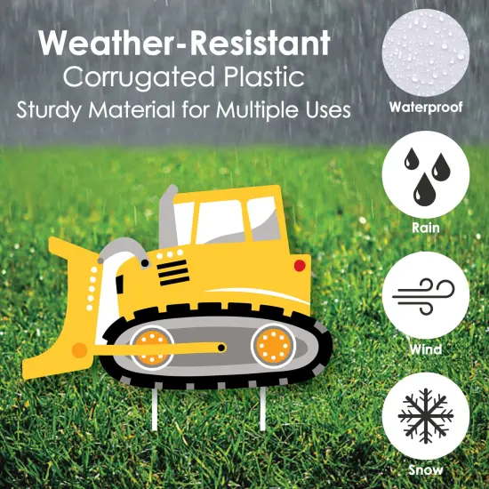 Big Dot of Happiness Dig It - Construction Party Zone - Yard Sign and Outdoor Lawn Decorations - Baby Shower or Birthday Party Yard Signs - Set of 8 {4}