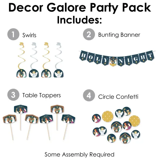 Big Dot of Happiness Holy Nativity - Manger Scene Religious Christmas Supplies Decoration Kit - Decor Galore Party Pack - 51 Pieces {3}