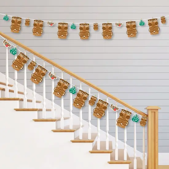 Big Dot of Happiness Tropical Luau - Hawaiian Beach Party DIY Decorations - Clothespin Garland Banner - 44 Pieces {3}