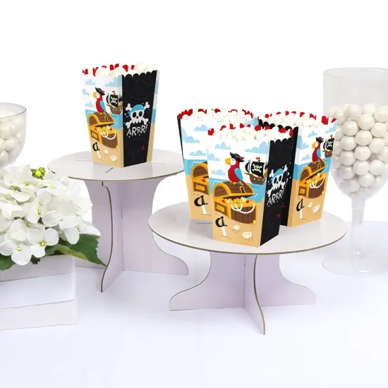 Big Dot of Happiness Pirate Ship Adventures - Skull Birthday Party Favor Popcorn Treat Boxes - Set of 12 {4}