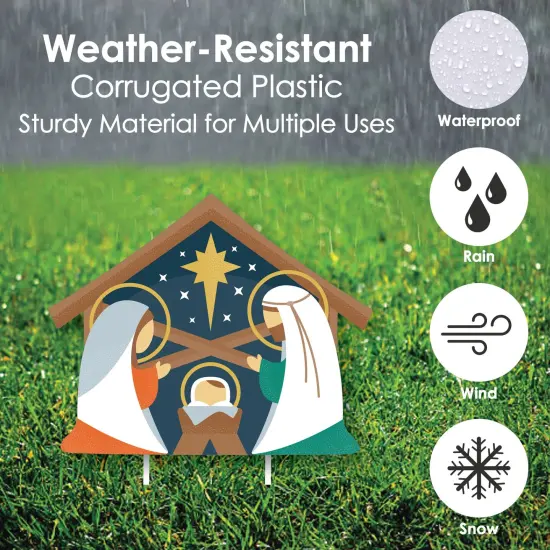 Big Dot of Happiness Holy Nativity - Angel and Manger Scene Lawn Decorations - Outdoor Religious Christmas Yard Decorations - 10 Piece {6}