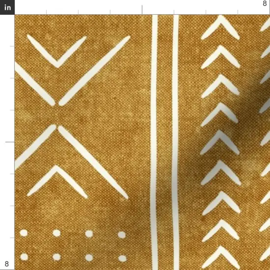 Various Fabrics by the Yard or Fat Quarter Geometric Stripe Mustard Gold Weathered Look Southwestern Boho Tribal Inspired Modern Farmhouse Custom Printed Fabric by Spoonflower {4}