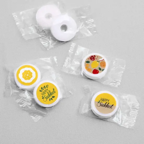 Big Dot of Happiness Sukkot - Sukkah Holiday Round Candy Sticker Favors - Labels Fits Chocolate Candy (1 sheet of 108) {4}