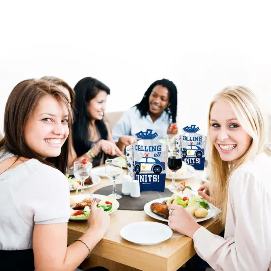 Big Dot of Happiness Calling All Units - Police - Table Decorations - Cop Birthday Party or Baby Shower Fold and Flare Centerpieces - 10 Count {7}