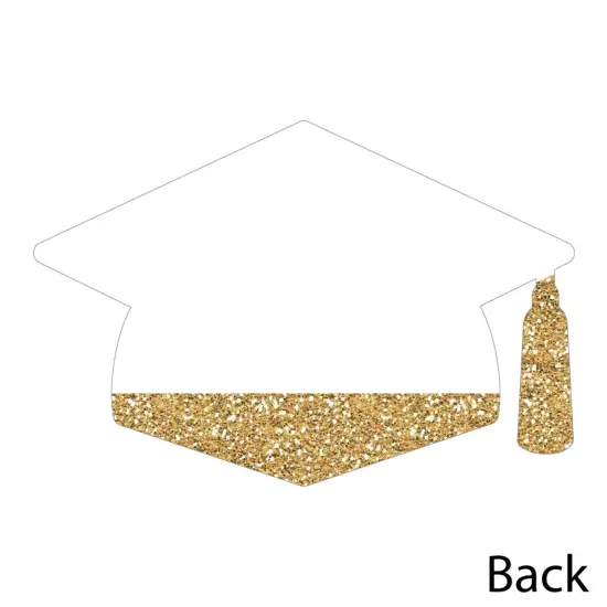 Big Dot of Happiness Gold - Tassel Worth The Hassle - Shaped Thank You Cards - Graduation Party Thank You Note Cards with Envelopes - Set of 12 {6}