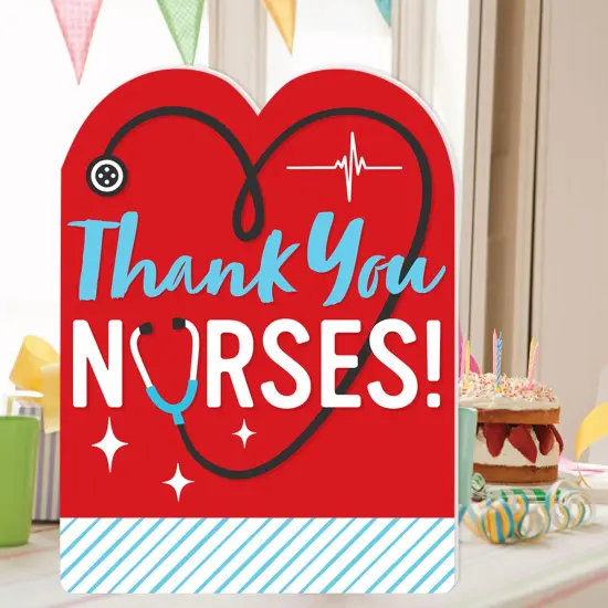 Big Dot of Happiness Thank You Nurses - Nurse Appreciation Week Giant Greeting Card - Big Shaped Jumborific Card {3}