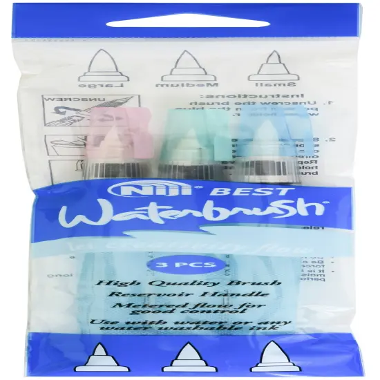 Niji Premier Waterbrush Set 3/Pkg-KWB09, KWB12 & KWB15 {1}