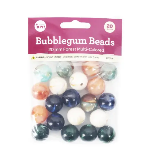 CousinDIY Bubblegum Bead 20mm 20/Pkg-Forest {1}