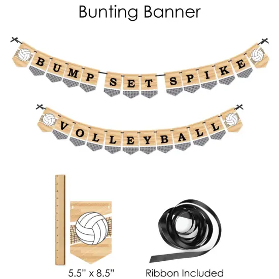 Big Dot of Happiness Bump, Set, Spike - Volleyball - Baby Shower or Birthday Party Supplies - Banner Decoration Kit - Fundle Bundle {4}