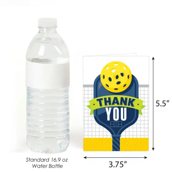 Big Dot of Happiness Let&rsquo;s Rally - Pickleball - Birthday or Retirement Party Thank You Cards (8 count) {4}