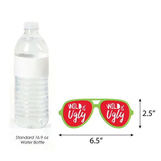 Big Dot of Happiness Wild and Ugly Sweater Party Glasses & Masks - Paper Card Stock Holiday & Christmas Animals Party Photo Booth Props Kit - 10 Count {6}