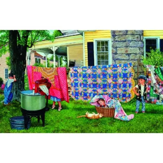 Sunsout Hide N Quilt 550 pc Jigsaw Puzzle 44268 {1}
