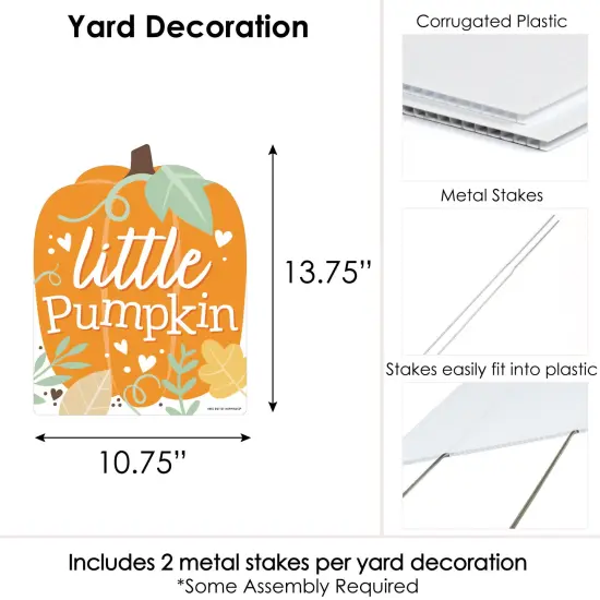 Big Dot of Happiness Little Pumpkin - Outdoor Lawn Sign - Fall Birthday Party or Baby Shower Yard Sign - 1 Piece {7}