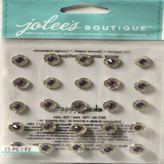 Jolee's Boutique Bling Dual Tone Prizm Amethyst Adhesive Dimensional Stickers {1}