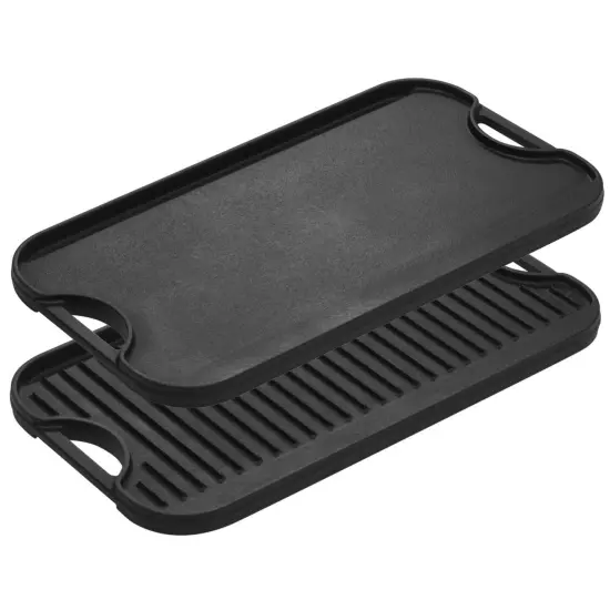 Lodge Logic Cast Iron 2-Sided Pro Griddle {3}