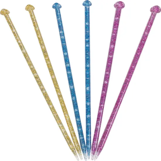 Boye Single Point Glitter Knitting Needle Set-Sizes 8 To 10 {3}