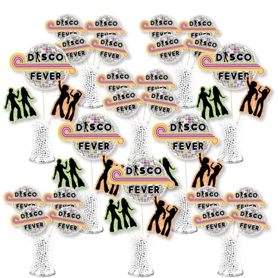 Big Dot of Happiness 70's Disco - 1970s Disco Fever Party Centerpiece Sticks - Showstopper Table Toppers - 35 Pieces {1}