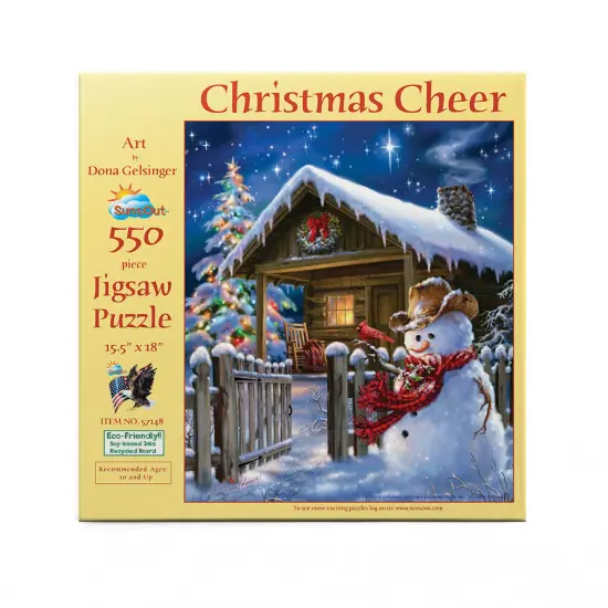 Sunsout Christmas Cheer 550 pc Christmas Jigsaw Puzzle 57148 {4}