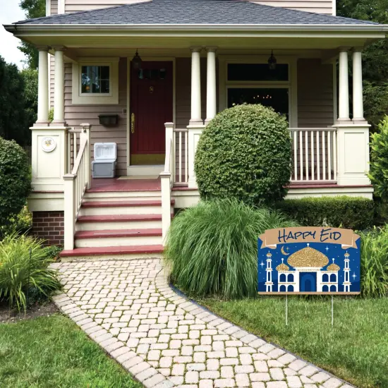 Big Dot of Happiness Eid Mubarak - Ramadan Party Yard Sign Lawn Decorations - Happy Eid Party Yardy Sign {4}