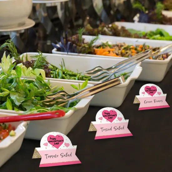 Big Dot of Happiness Be My Galentine - Galentine's & Valentine's Day Party Tent Buffet Card - Table Setting Name Place Cards - Set of 24 {4}