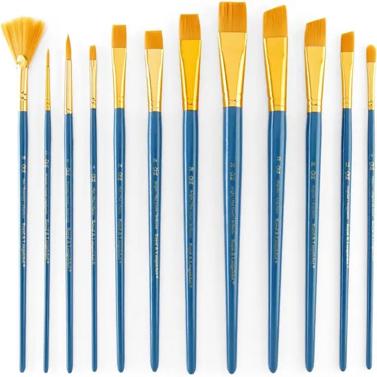 Royal & Langnickel(R) Gold Taklon Value Pack Brush Set-Round 12/Pkg {2}