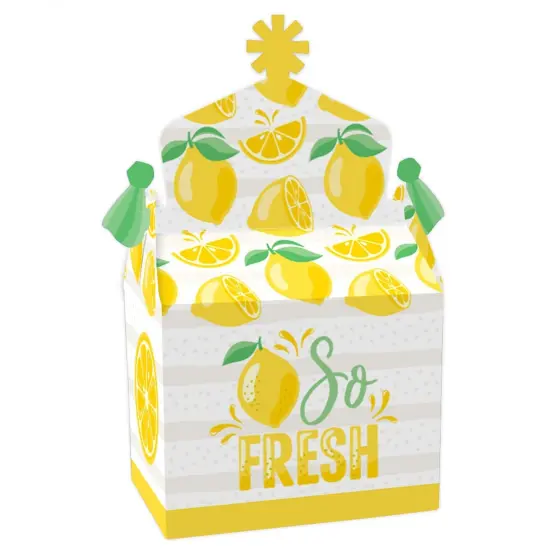 Big Dot of Happiness So Fresh - Lemon - Treat Box Party Favors - Citrus Lemonade Party Goodie Gable Boxes - Set of 12 {1}