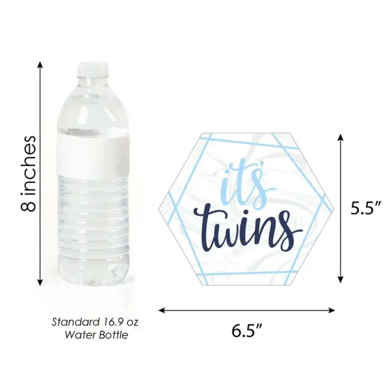 Big Dot of Happiness It's Twin Boys - Decorations DIY Blue Twins Baby Shower Essentials - Set of 20 {6}