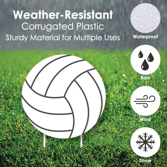 Big Dot of Happiness Bump, Set, Spike - Volleyball Lawn Decorations - Outdoor Baby Shower or Birthday Party Yard Decorations - 10 Piece {6}