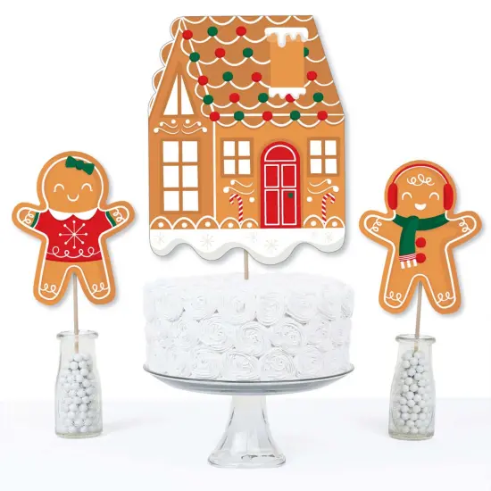 Big Dot of Happiness Gingerbread Christmas - Gingerbread Man Holiday Party Centerpiece Sticks - Table Toppers - Set of 15 {4}