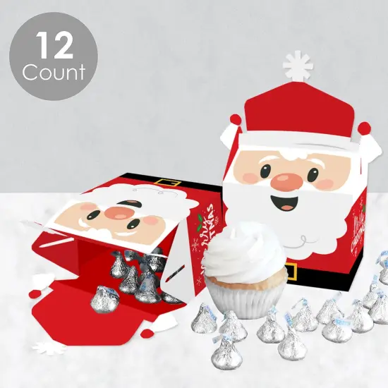 Big Dot of Happiness Very Merry Christmas - Treat Box Party Favors - Holiday Santa Claus Party Goodie Gable Boxes - Set of 12 {4}