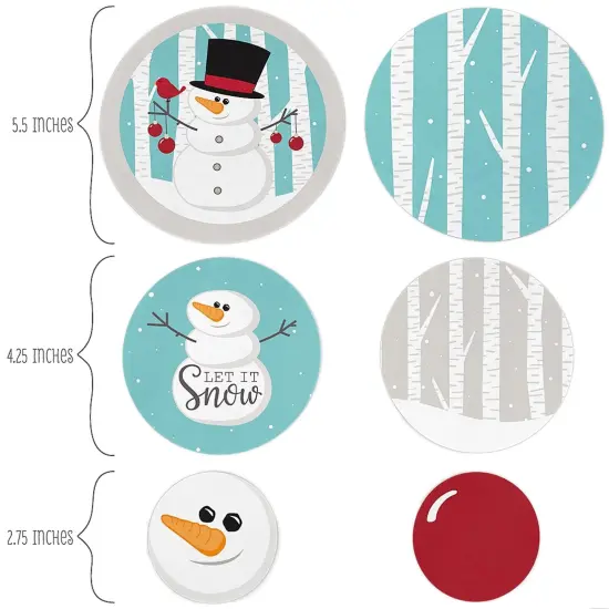 Big Dot of Happiness Let It Snow - Snowman - Holiday Party Giant Circle Confetti - Christmas Party Decorations - Large Confetti 27 Count {3}