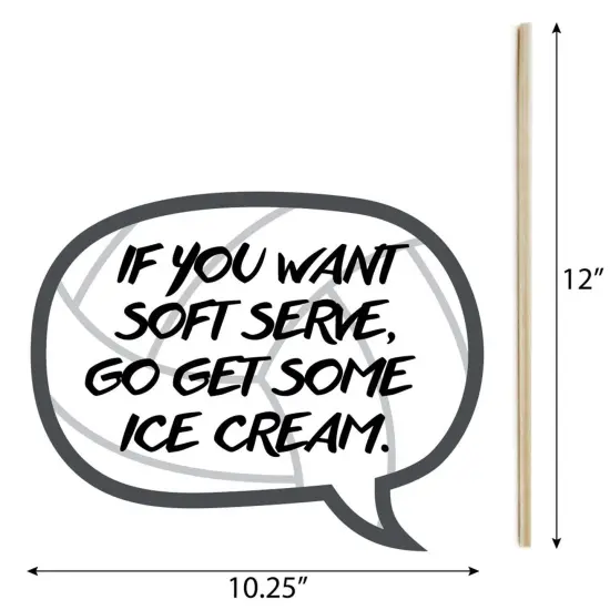 Big Dot of Happiness Funny Bump, Set, Spike - Volleyball - Baby Shower or Birthday Party Photo Booth Props Kit - 10 Piece {6}