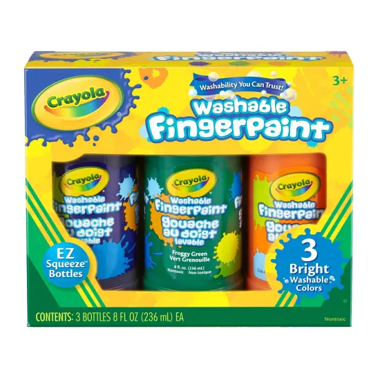 Crayola Washable Finger Paint 8oz 3/Pkg-Secondary {1}