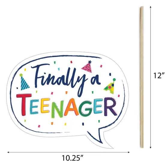 Big Dot of Happiness 13th Birthday - Cheerful Happy Birthday - Colorful Thirteenth Birthday Party Photo Booth Props Kit - 20 Count {7}